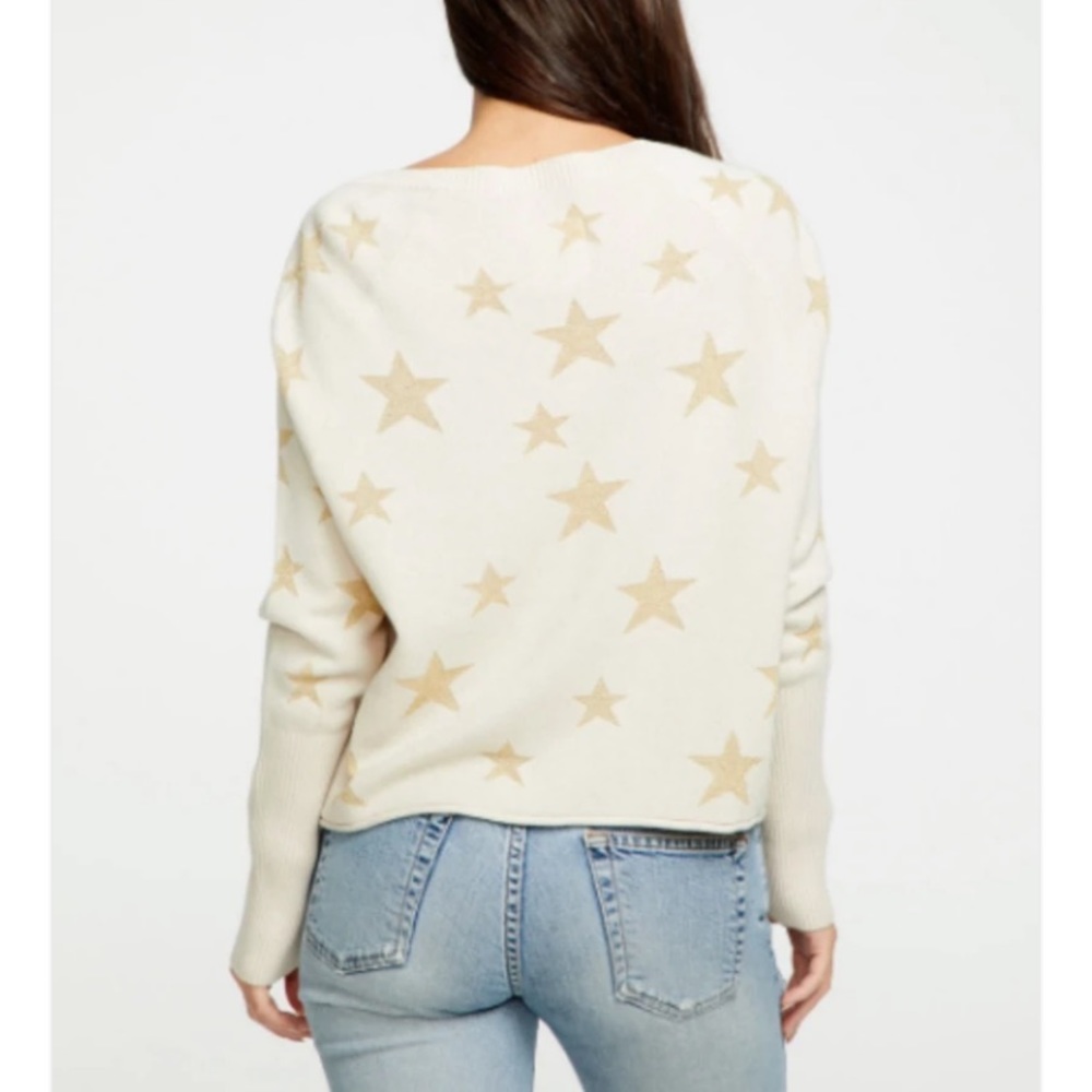 Chaser cropped golden star pullover size S - Picture 3 of 11